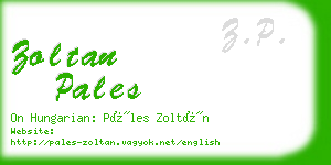 zoltan pales business card